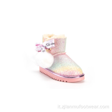 Stivali di colore glitter Fashion Winter Kids Boots